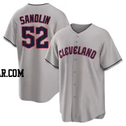 Nick Sandlin Men's Cleveland Guardians Gray Replica Road Jersey