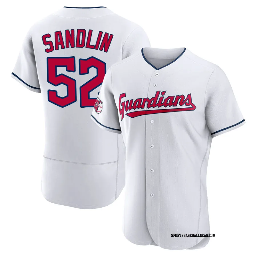 Nick Sandlin Men's Cleveland Guardians White Authentic Home Jersey