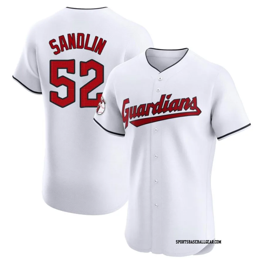 Nick Sandlin Men's Cleveland Guardians White Elite Home Jersey