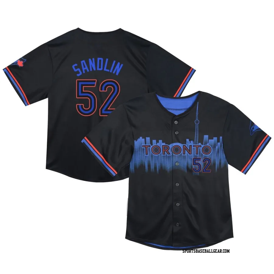 Nick Sandlin Toddler Toronto Blue Jays Black Limited 2024 City Connect Jersey