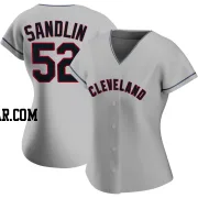 Nick Sandlin Women's Cleveland Guardians Gray Replica Road Jersey