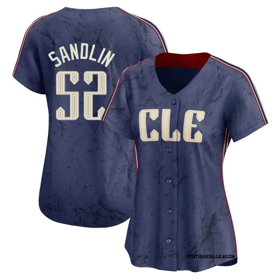 Nick Sandlin Women's Cleveland Guardians Navy Limited 2024 City Connect Jersey