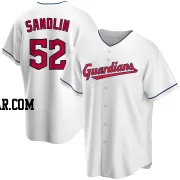 Nick Sandlin Youth Cleveland Guardians White Replica Home Jersey