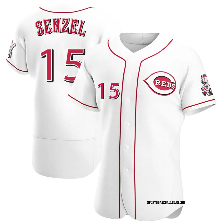 Nick Senzel Men's Cincinnati Reds White Authentic Home Jersey