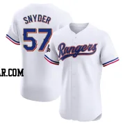 Nick Snyder Men's Texas Rangers Gold Elite White 2024 Collection Jersey