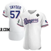 Nick Snyder Men's Texas Rangers White Authentic Home 2023 World Series Jersey