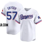 Nick Snyder Men's Texas Rangers White Limited Home Jersey