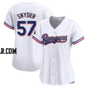 Nick Snyder Women's Texas Rangers Gold Limited White 2024 Collection Jersey