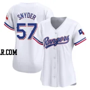 Nick Snyder Women's Texas Rangers White Limited Home Jersey