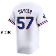 Nick Snyder Youth Texas Rangers Gold Limited White 2024 Collection Jersey