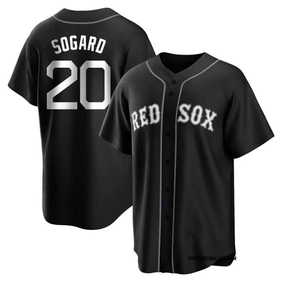 Nick Sogard Men's Boston Red Sox Black/White Replica Jersey