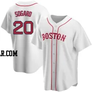 Nick Sogard Men's Boston Red Sox White Replica Alternate Jersey