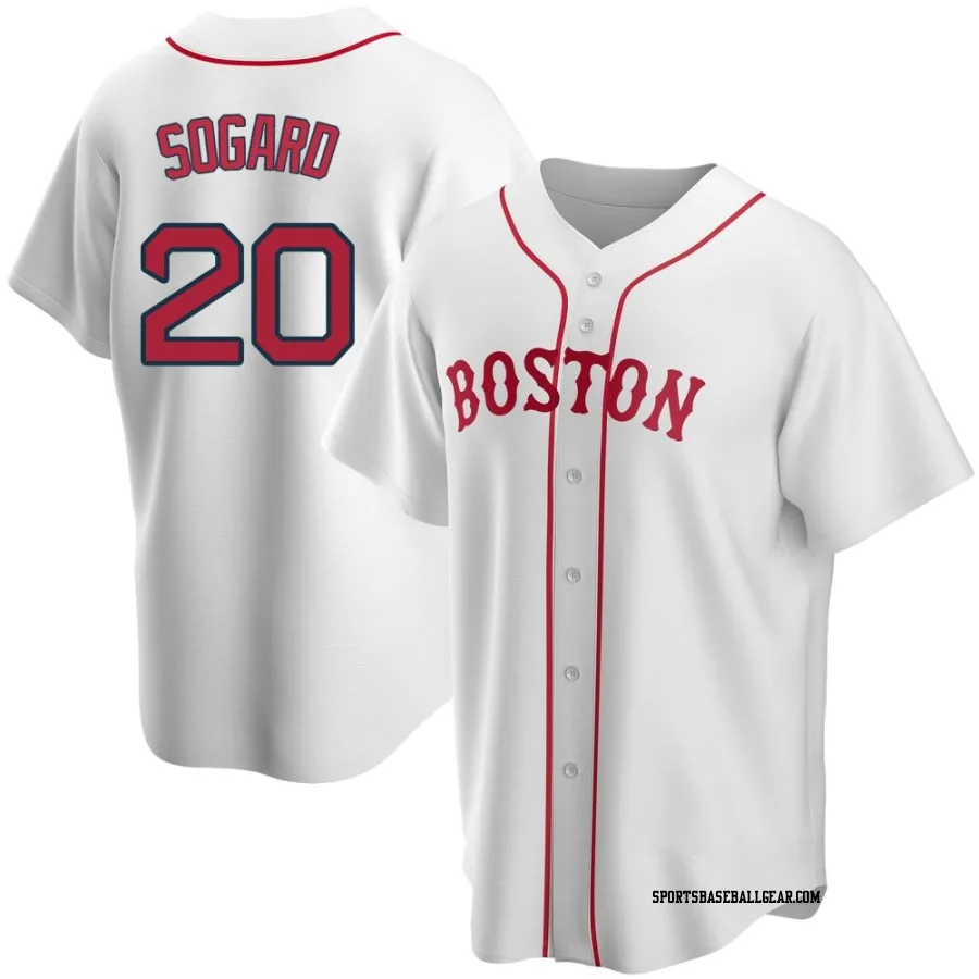 Nick Sogard Men's Boston Red Sox White Replica Alternate Jersey