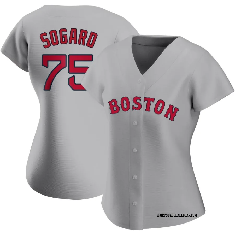 Nick Sogard Women's Boston Red Sox Gray Authentic Road Jersey