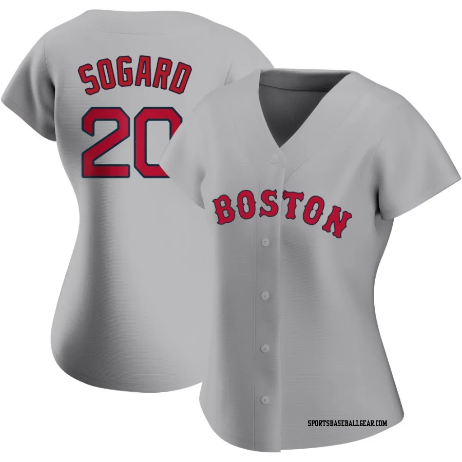 Nick Sogard Women's Boston Red Sox Gray Authentic Road Jersey