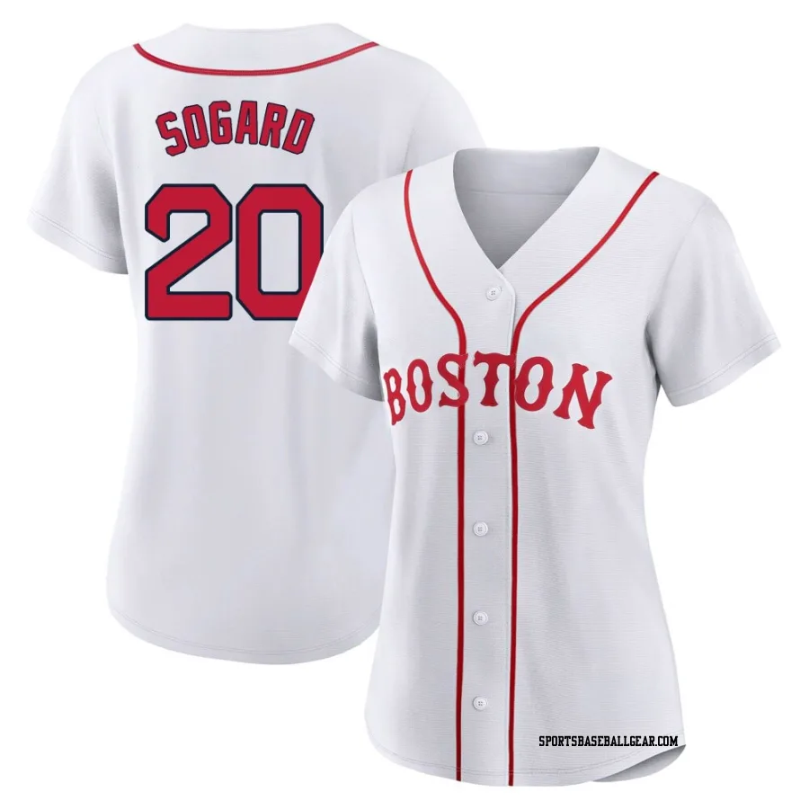 Nick Sogard Women's Boston Red Sox White Authentic 2021 Patriots' Day Jersey