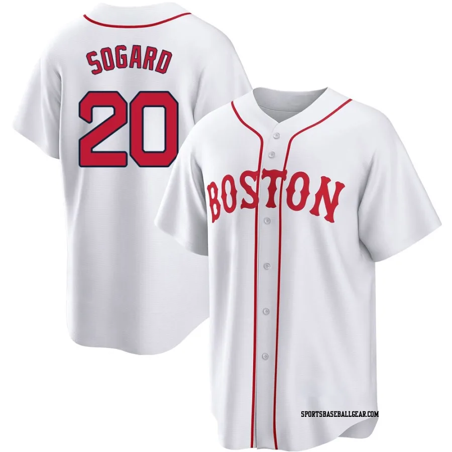 Nick Sogard Youth Boston Red Sox White Replica 2021 Patriots' Day Jersey