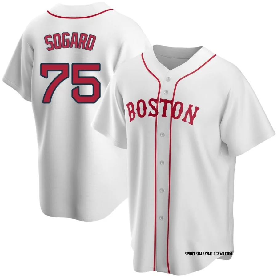 Nick Sogard Youth Boston Red Sox White Replica Alternate Jersey