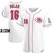 Nick Solak Men's Cincinnati Reds White Authentic Home Jersey