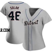 Nick Solak Women's Detroit Tigers Gray Authentic Road Jersey