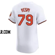 Nick Vespi Men's Baltimore Orioles White Elite Home Jersey