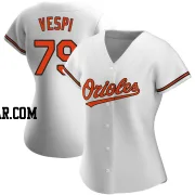 Nick Vespi Women's Baltimore Orioles White Authentic Home Jersey