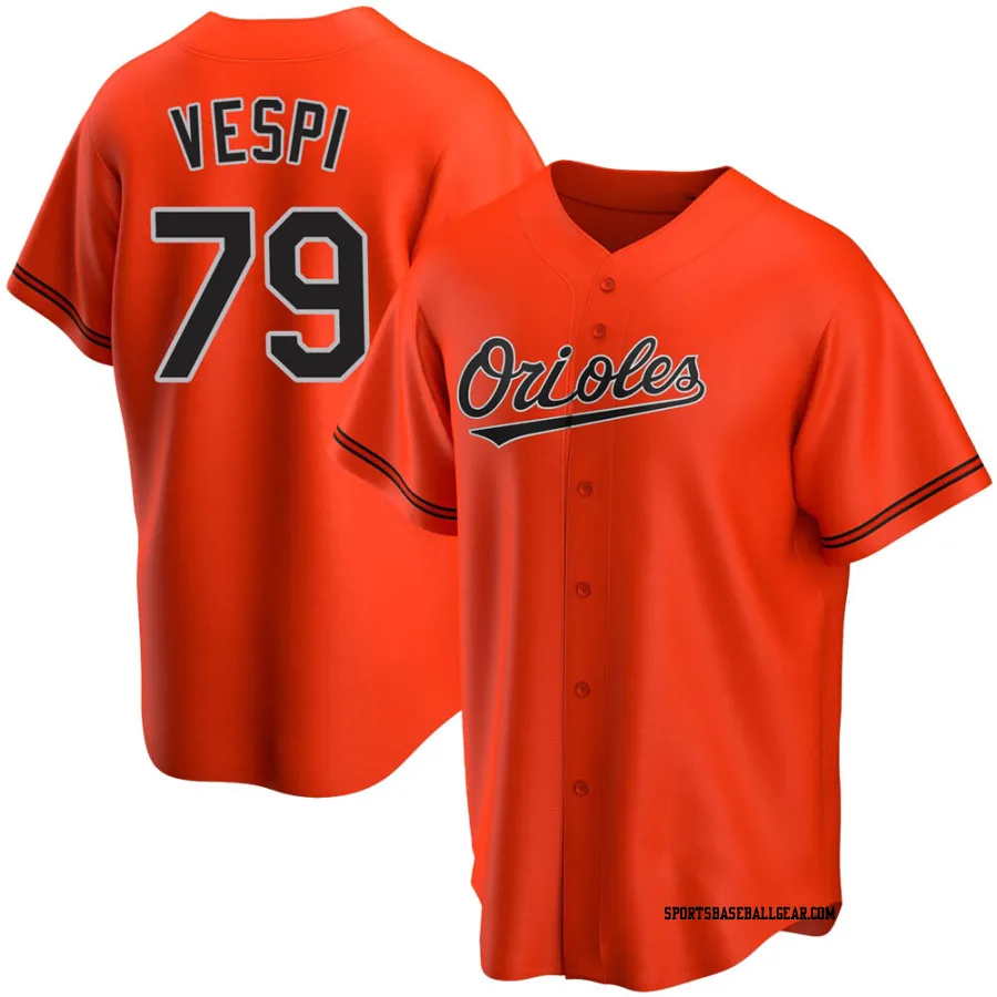 Nick Vespi Youth Baltimore Orioles Orange Replica Alternate Jersey