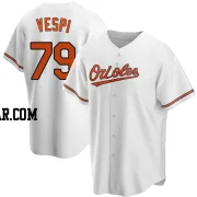 Nick Vespi Youth Baltimore Orioles White Replica Home Jersey