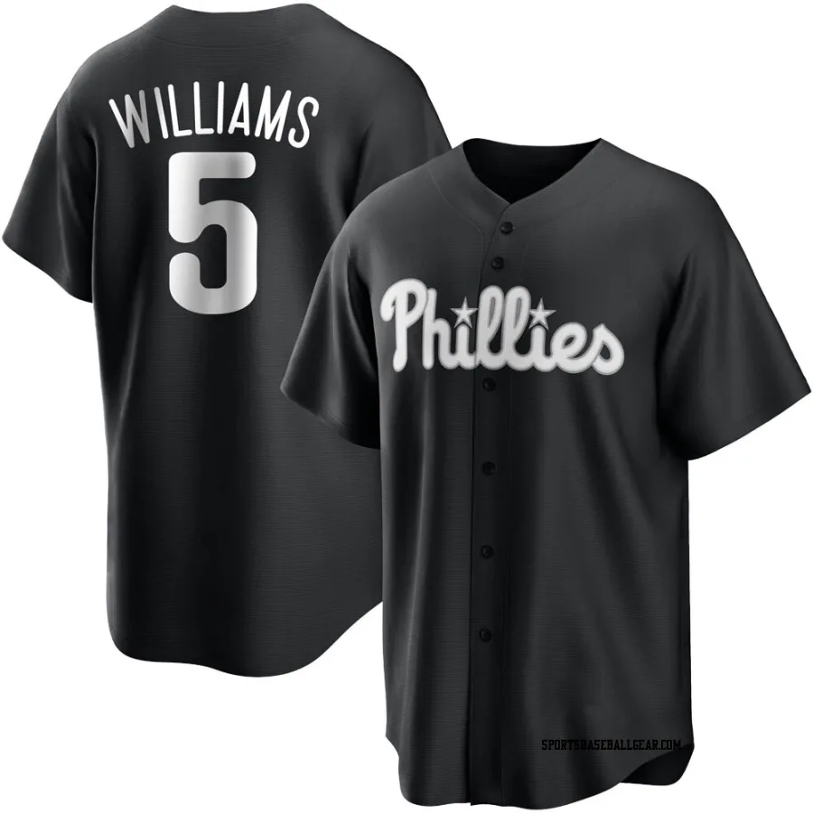 Nick Williams Men's Philadelphia Phillies Black/White Replica Jersey