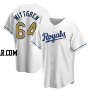 Nick Wittgren Men's Kansas City Royals Gold Replica White Home Jersey