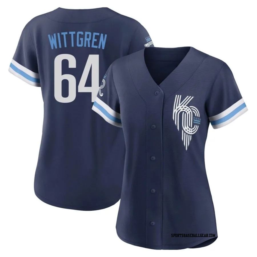 Nick Wittgren Women's Kansas City Royals Navy Authentic 2022 City Connect Jersey