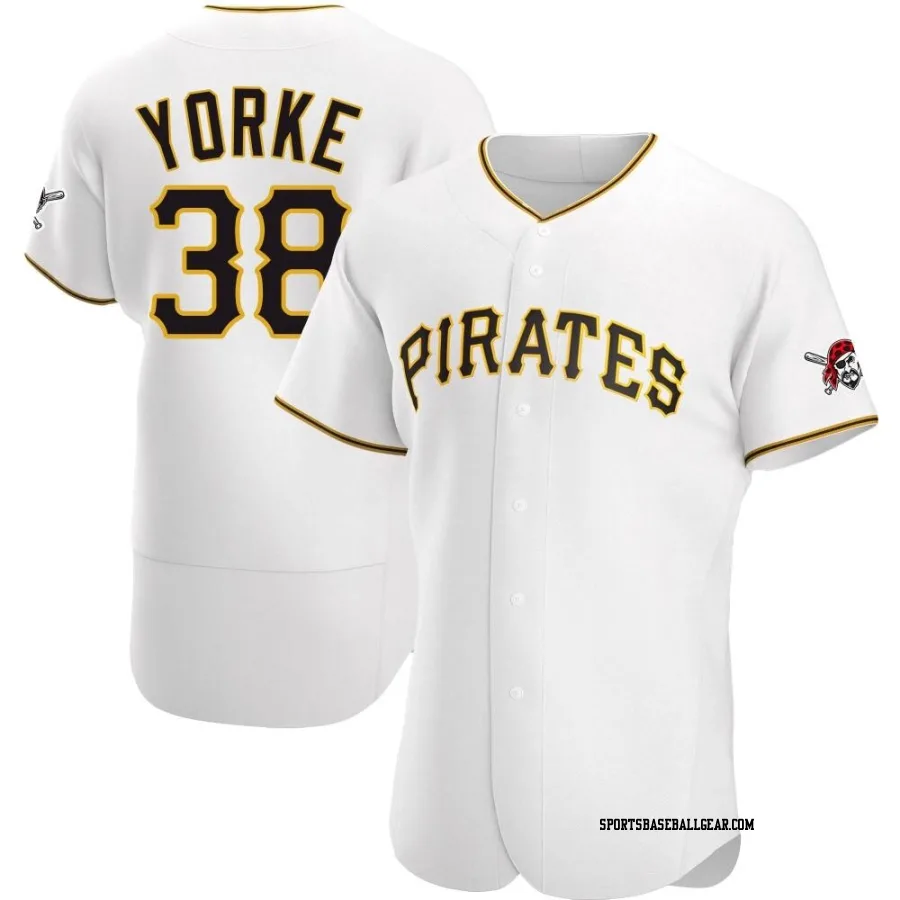 Nick Yorke Men's Pittsburgh Pirates White Authentic Home Jersey