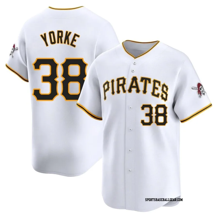 Nick Yorke Men's Pittsburgh Pirates White Limited Home Jersey