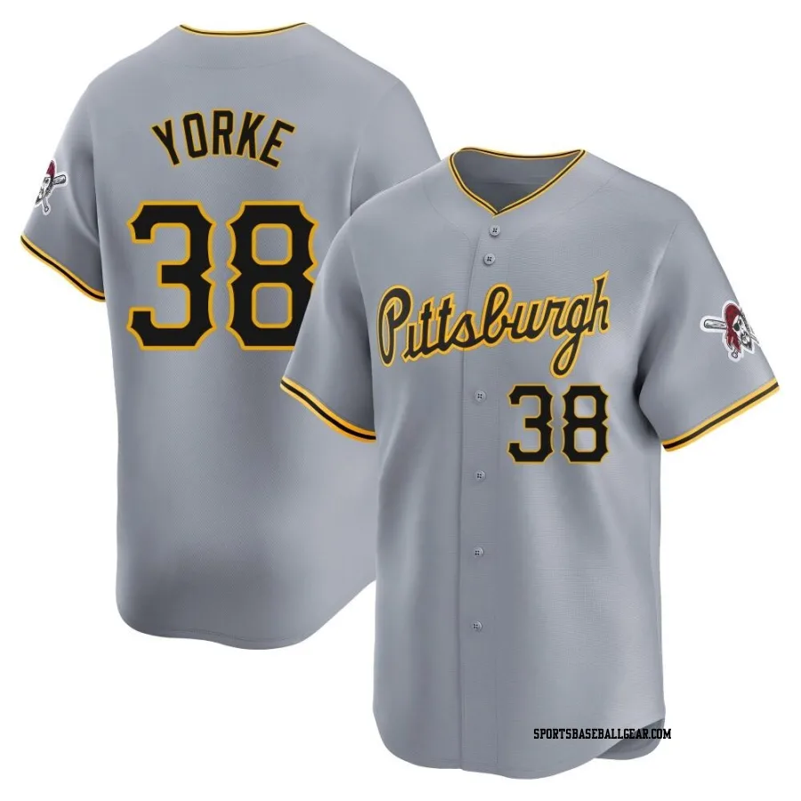 Nick Yorke Youth Pittsburgh Pirates Gray Limited Away Jersey