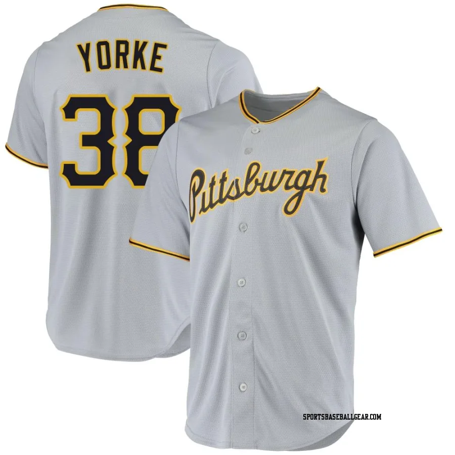 Nick Yorke Youth Pittsburgh Pirates Gray Replica Road Jersey