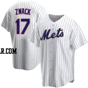 Nick Zwack Men's New York Mets White Replica Home Jersey