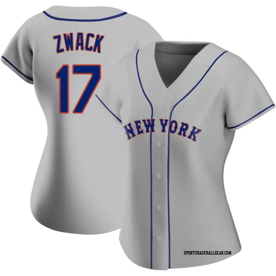 Nick Zwack Women's New York Mets Gray Authentic Road Jersey