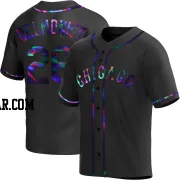 Nicky Delmonico Men's Chicago White Sox Black Holographic Replica Alternate Jersey