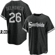 Nicky Delmonico Men's Chicago White Sox Black Replica 2021 City Connect Jersey