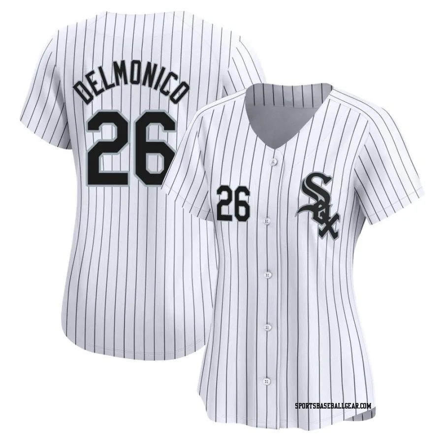 Nicky Delmonico Women's Chicago White Sox White Limited Home Jersey