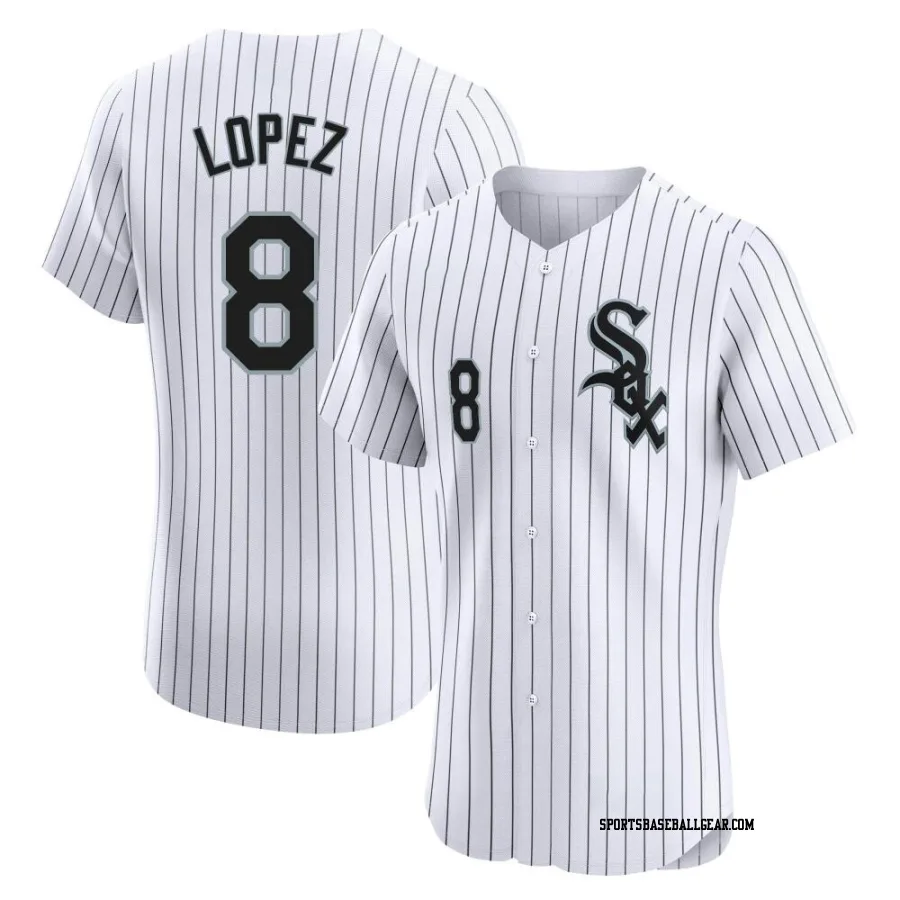 Nicky Lopez Men's Chicago White Sox White Elite Home Jersey