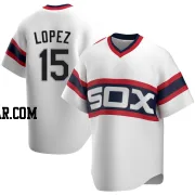 Nicky Lopez Men's Chicago White Sox White Replica Cooperstown Collection Jersey