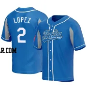 Nicky Lopez Men's Italy Baseball Royal Replica 2023 World Baseball Classic Jersey