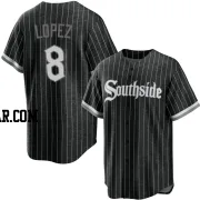 Nicky Lopez Youth Chicago White Sox Black Replica 2021 City Connect Jersey