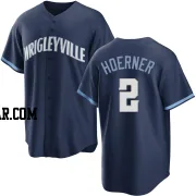 Nico Hoerner Men's Chicago Cubs Navy Replica 2021 City Connect Jersey