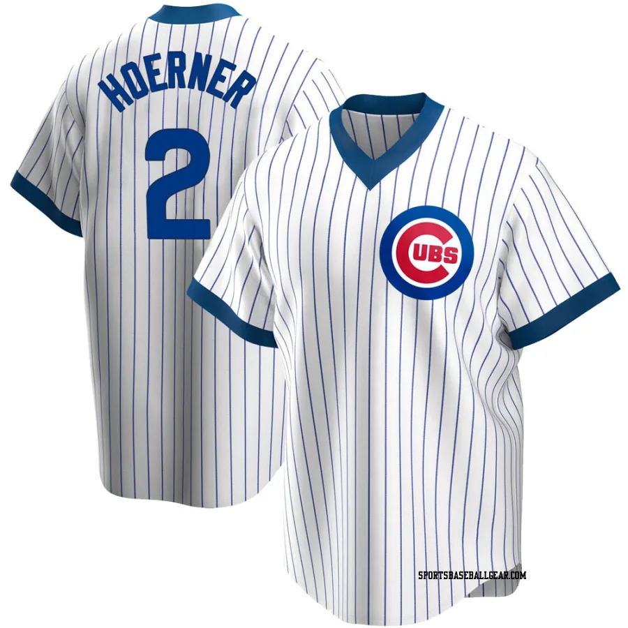 Nico Hoerner Youth Chicago Cubs White Replica Home Cooperstown Collection Jersey