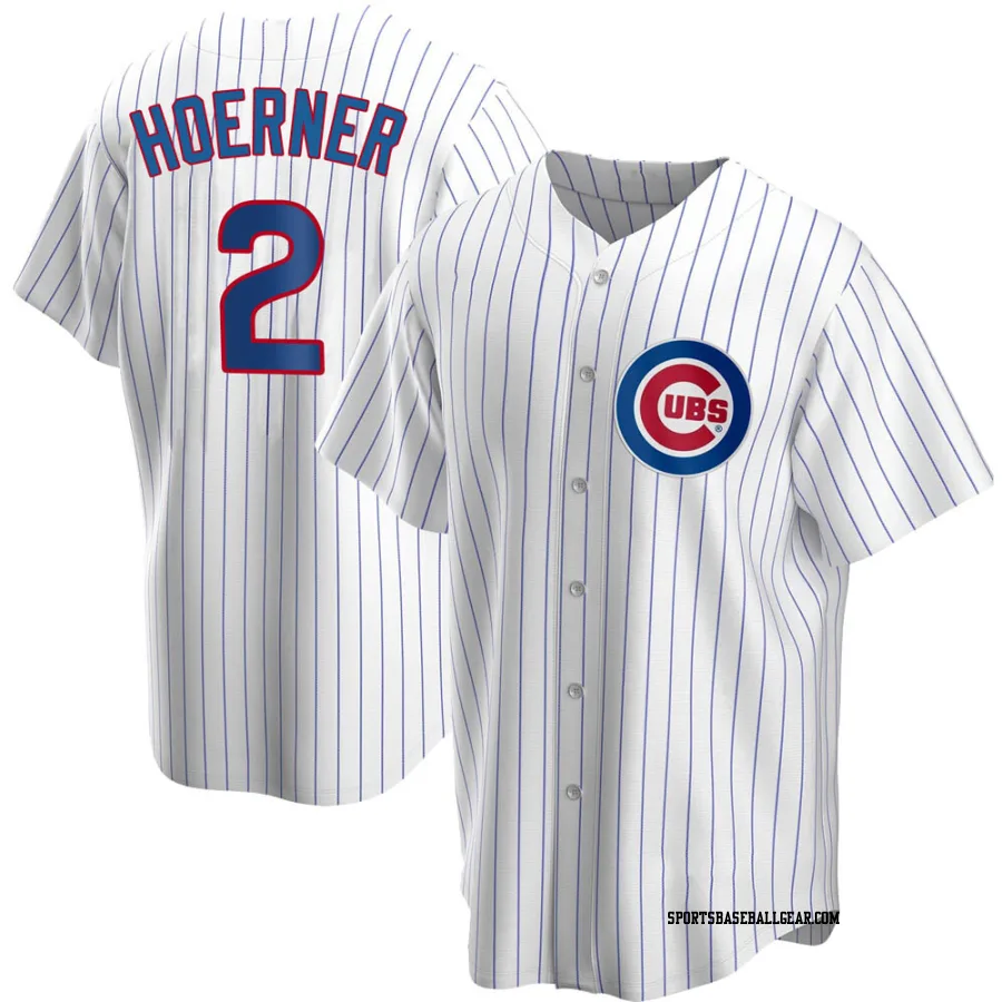 Nico Hoerner Youth Chicago Cubs White Replica Home Jersey