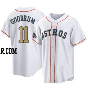 Niko Goodrum Men's Houston Astros Gold Replica White 2023 Collection Jersey