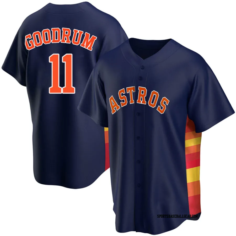 Niko Goodrum Men's Houston Astros Navy Replica Alternate Jersey