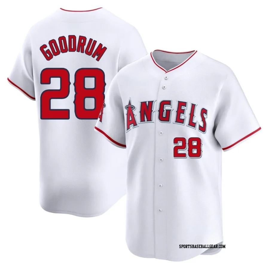 Niko Goodrum Men's Los Angeles Angels White Limited Home Jersey